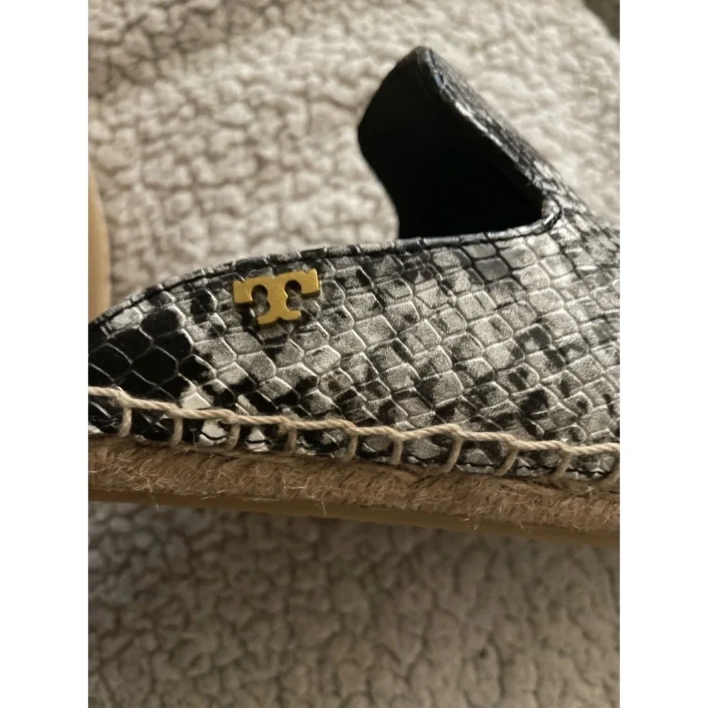 Tory Burch | Leather Max Snake-Print Espadrille Mule Size 10.5 - EUC - Picture 8 of 8